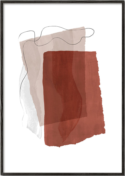 Abstract kunst verbrand oranje gelaagd papier