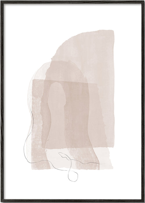 Minimalistische kunst neutrale tonen en fijne lijnen