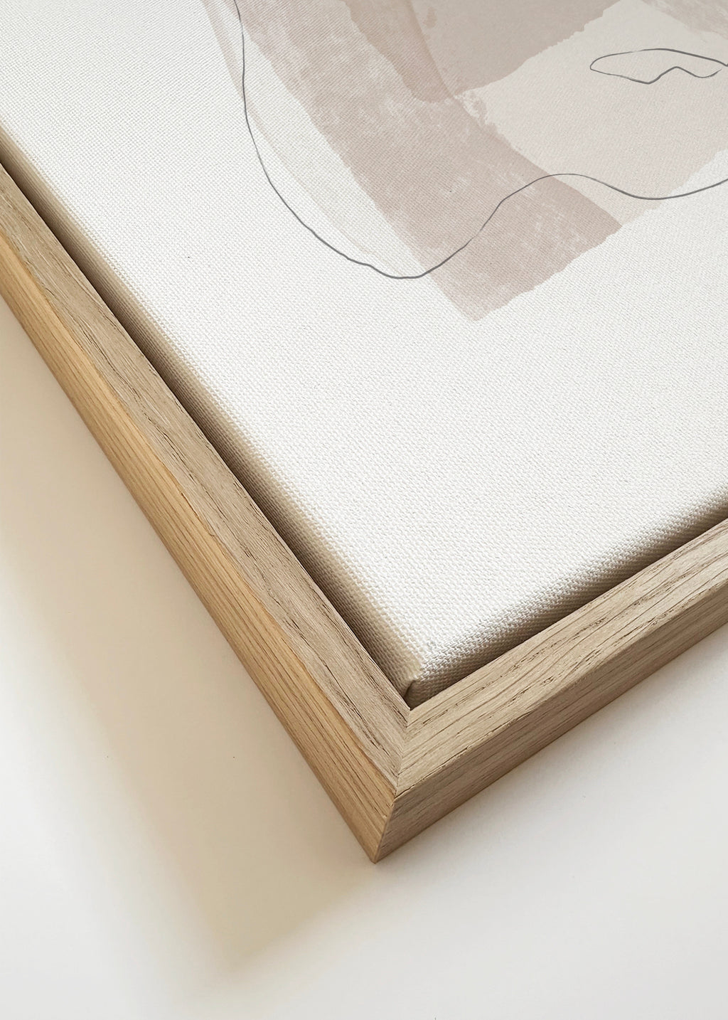 Abstract N 37 - Neutral Colors - Framed canvas detail