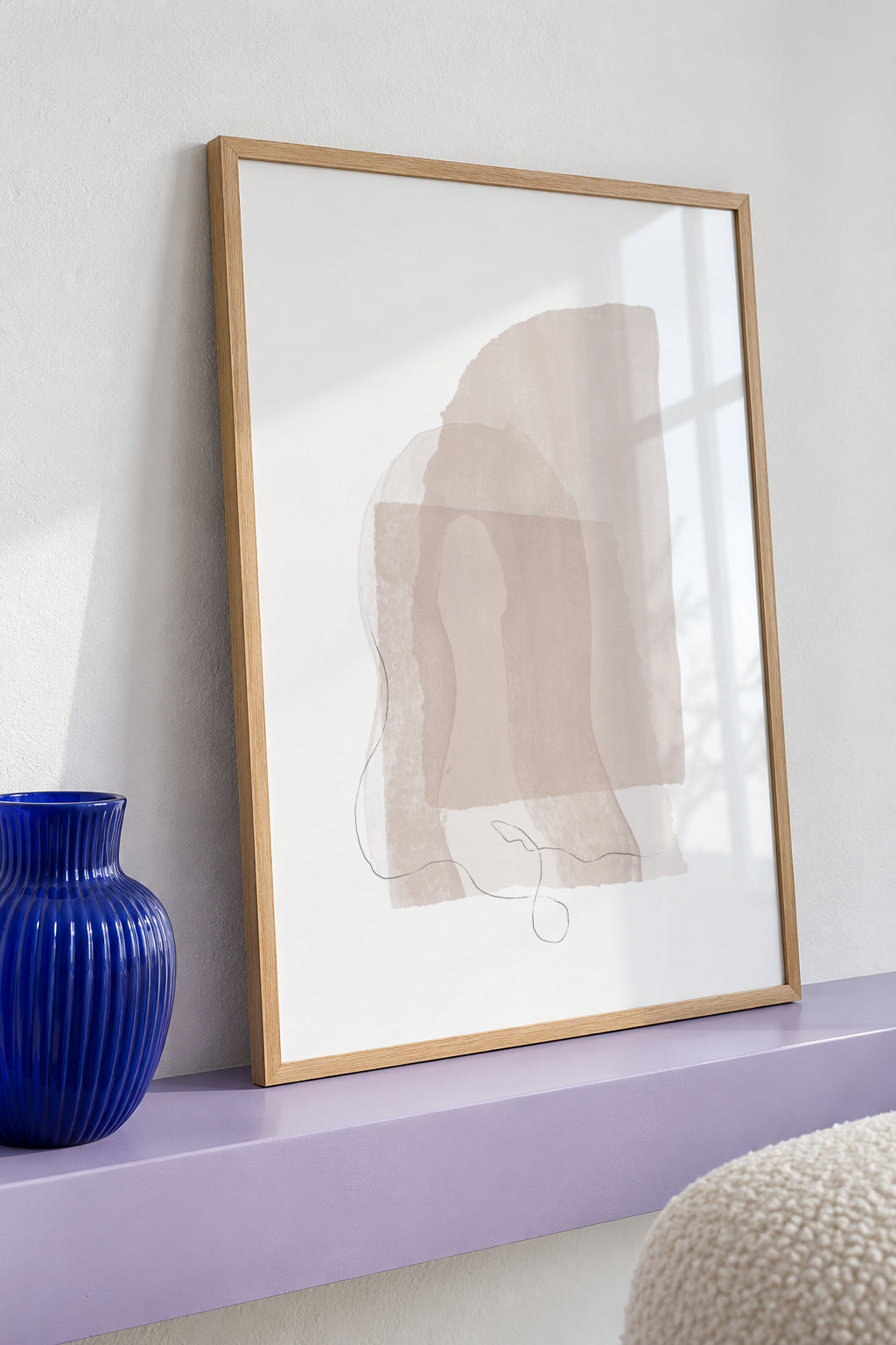 Abstract N 37 - Neutral Colors - Framed poster detail