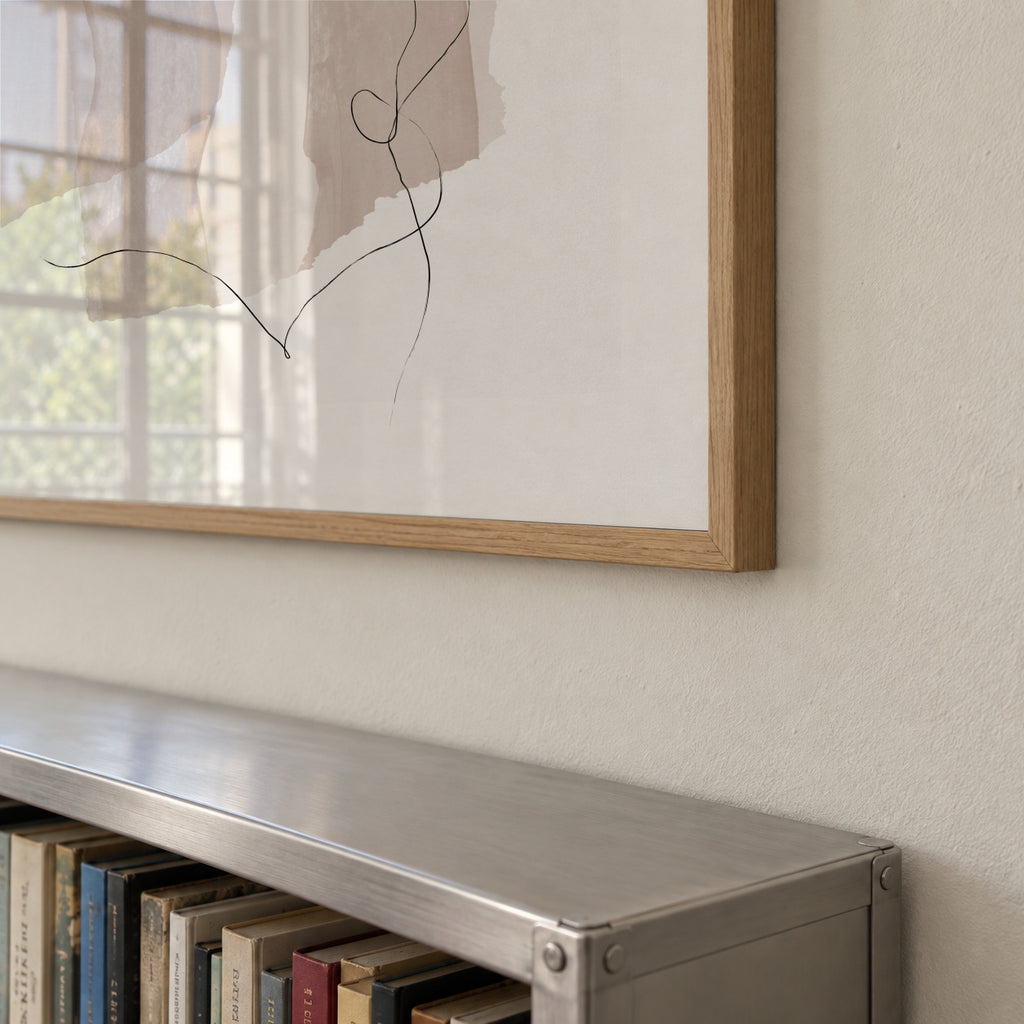 Abstract N 39 - Neutral Colors - Framed poster detail