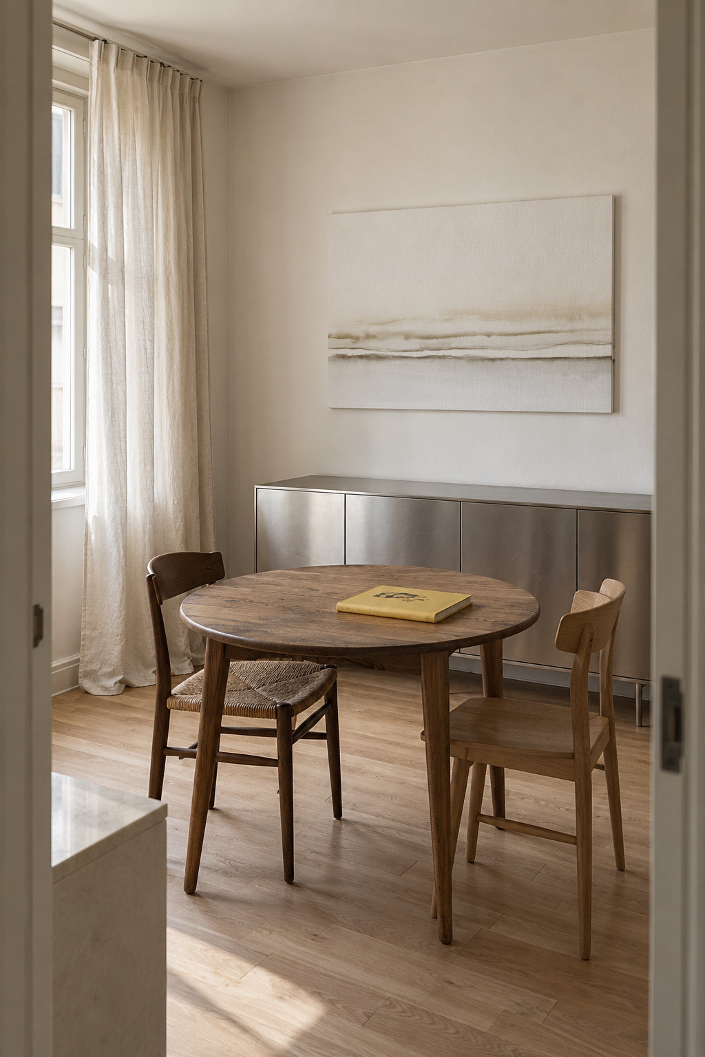 Watercolor Landscape N 34 - Unframed canvas in an interior
