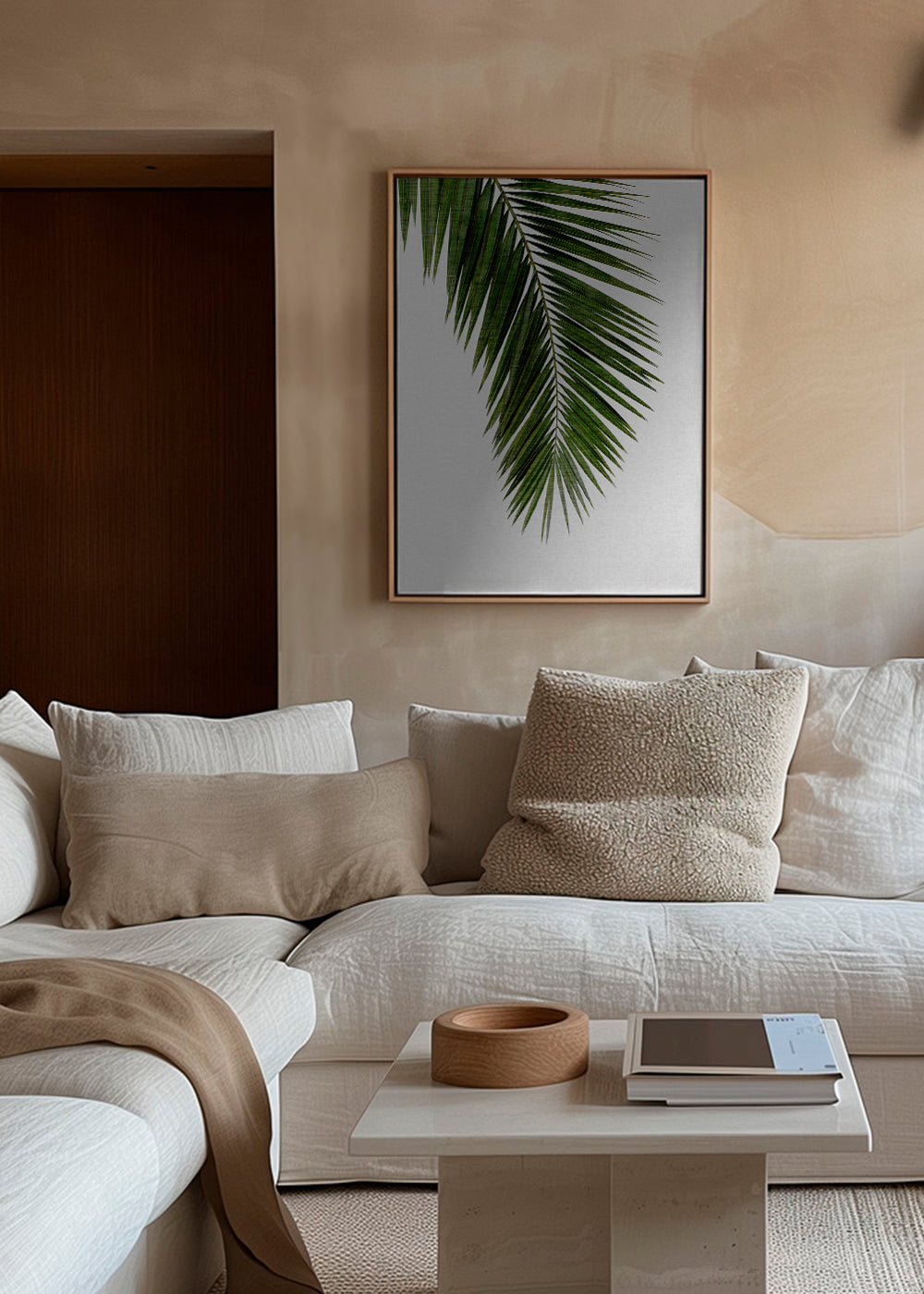 Botanische print: verticaal palmblad