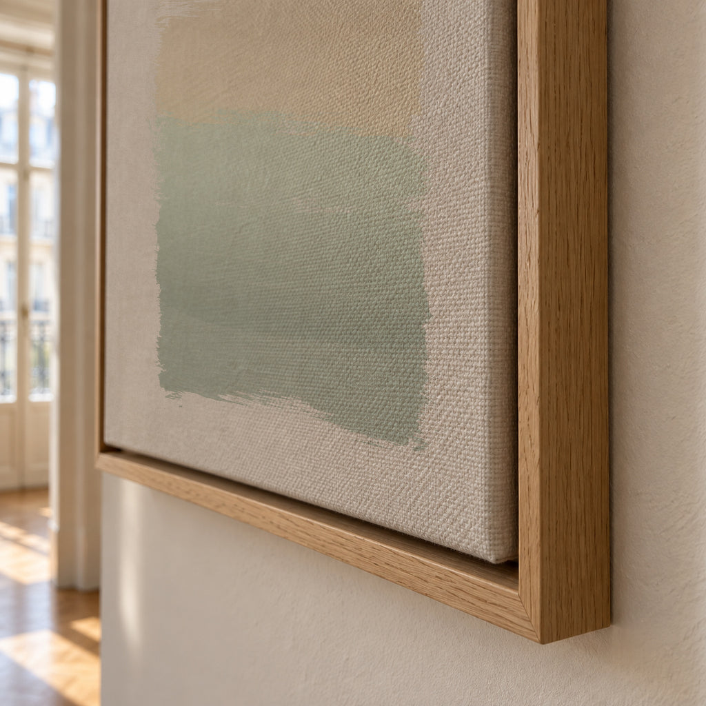 Pastel abstract - Framed canvas detail