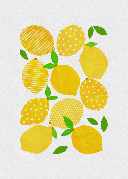 Keuken kunst Citroenen illustratie