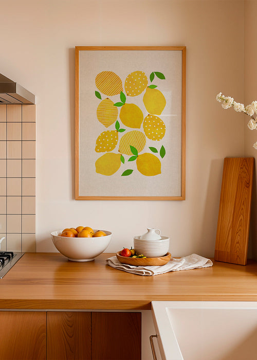 Keuken kunst Citroenen illustratie