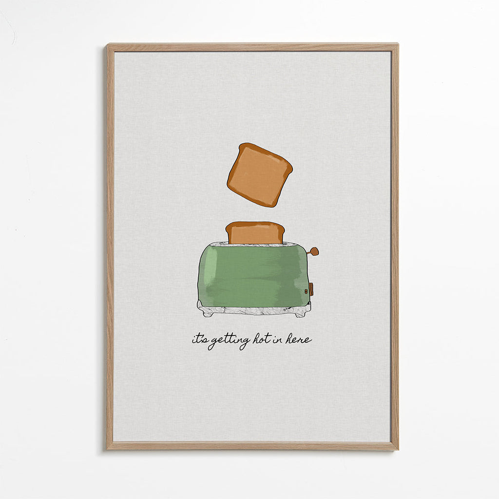 Keuken kunst met getekende broodrooster