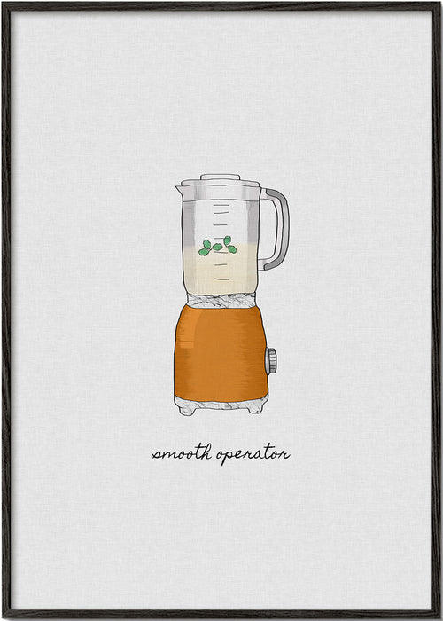 Keuken kunst met oranje blender