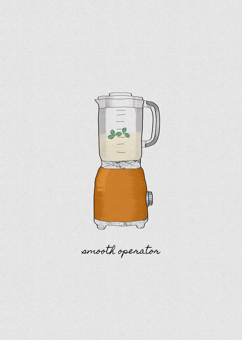 Keuken kunst met oranje blender