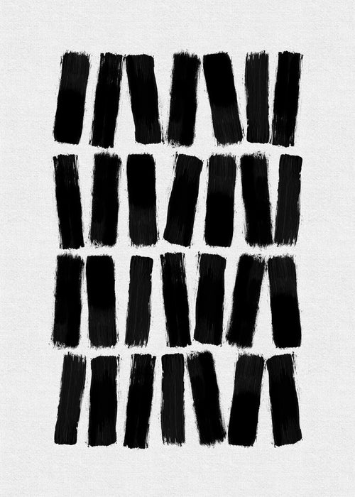 Black Brush Strokes - Unframed art print