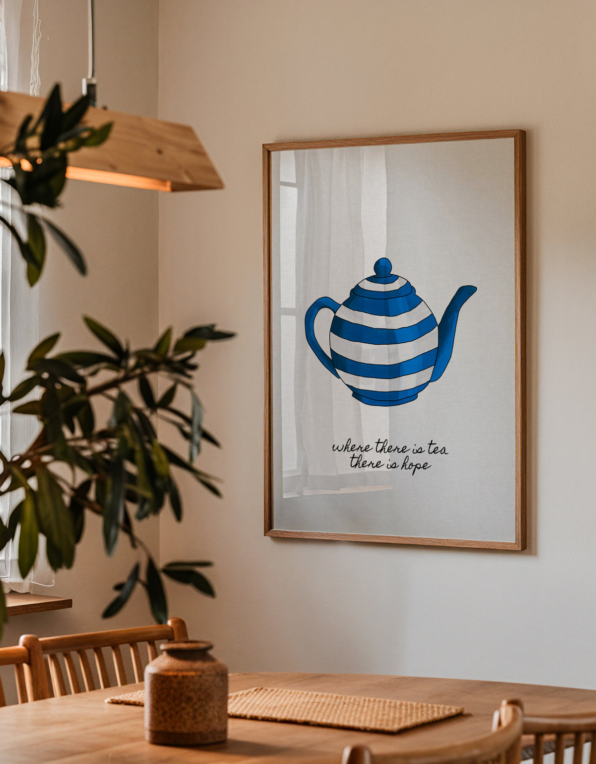 Where There is Tea - Framed poster detail