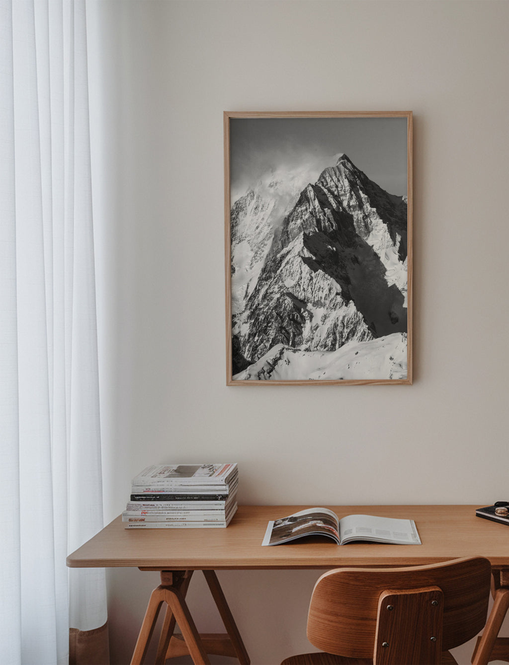 Mont Blanc 2 - Framed poster in an interior