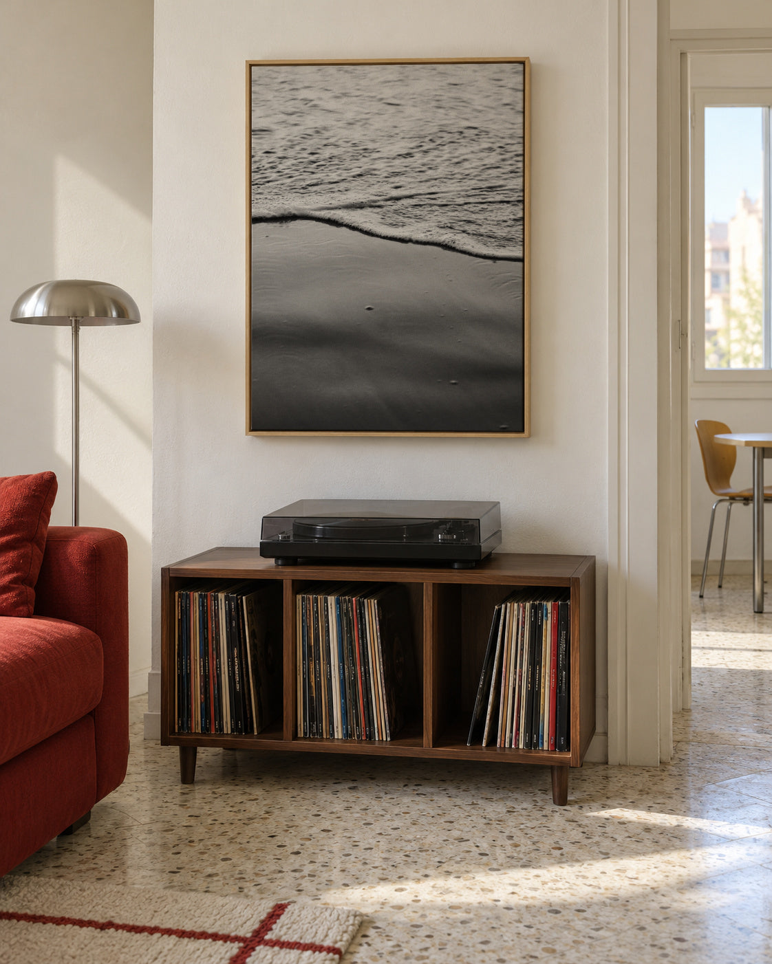 Ocean Edge 2 - Framed canvas in an interior