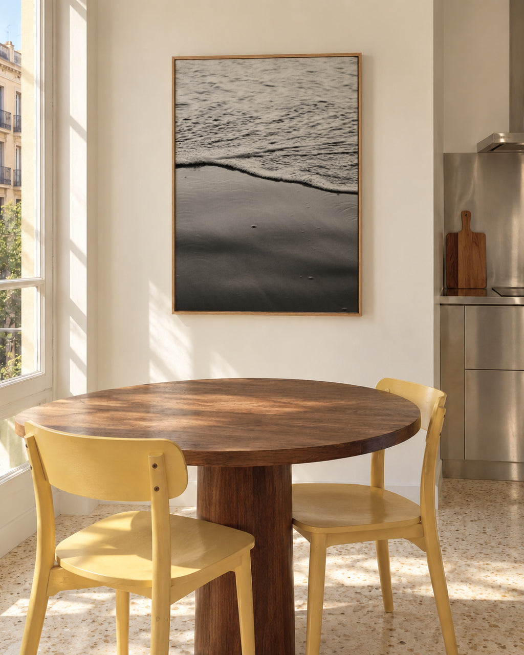 Ocean Edge 2 - Framed canvas in an interior