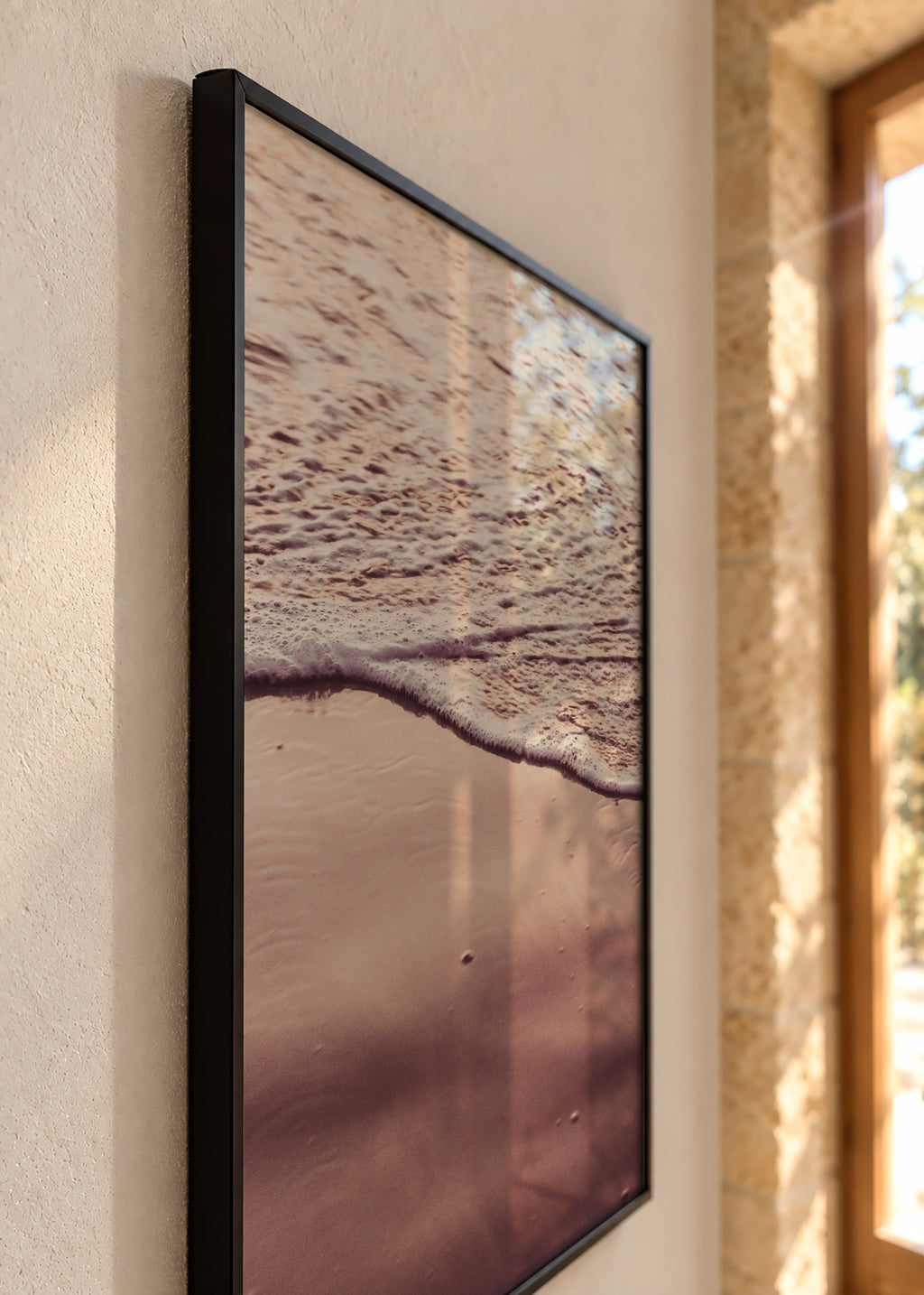 Sunset Waves - Framed poster detail