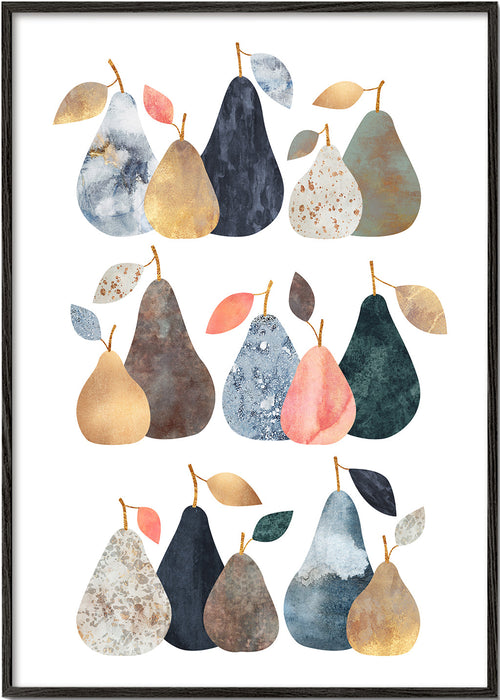 Keuken kunst: peren aquarel