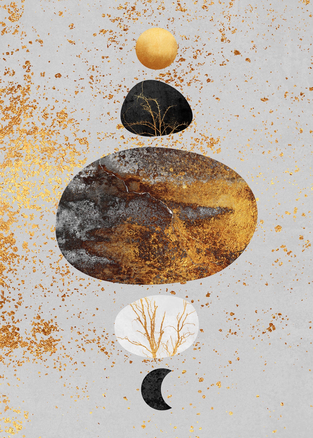 Sun and moon - Unframed art print