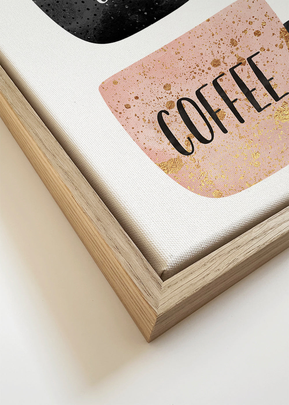 Keuken kunst: geïllustreerde koffiekopjes met tekst