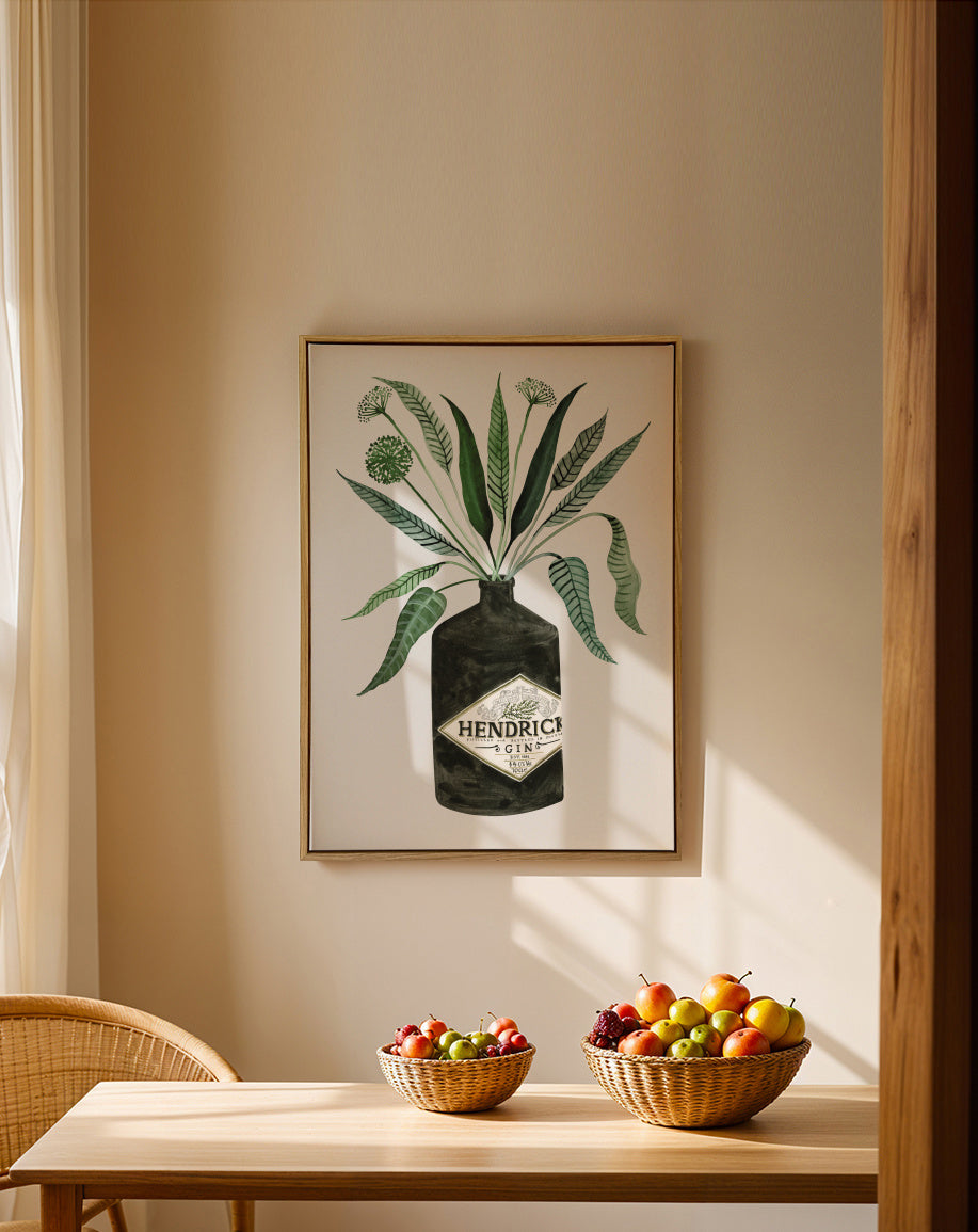 Ginspiration No2 - Framed canvas in an interior