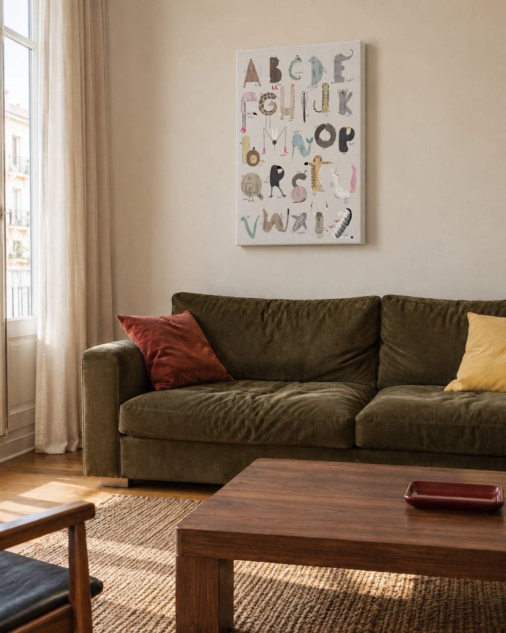 ABC Kids Komplett English - Unframed canvas in an interior