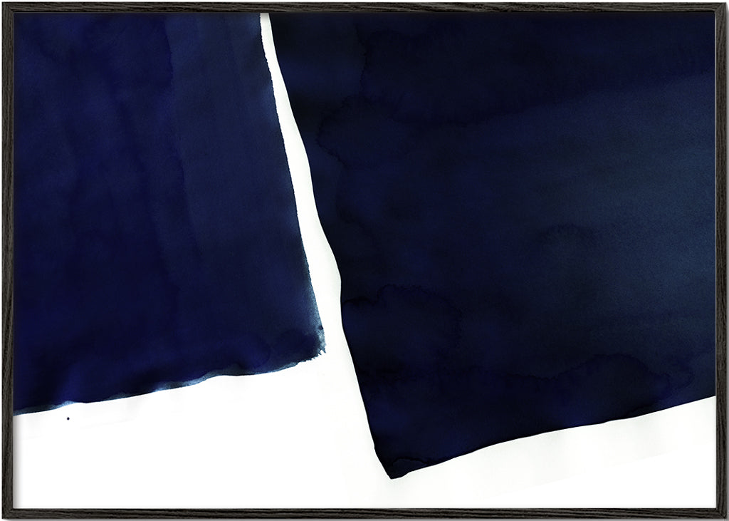 Minimal navy blue abstract 01