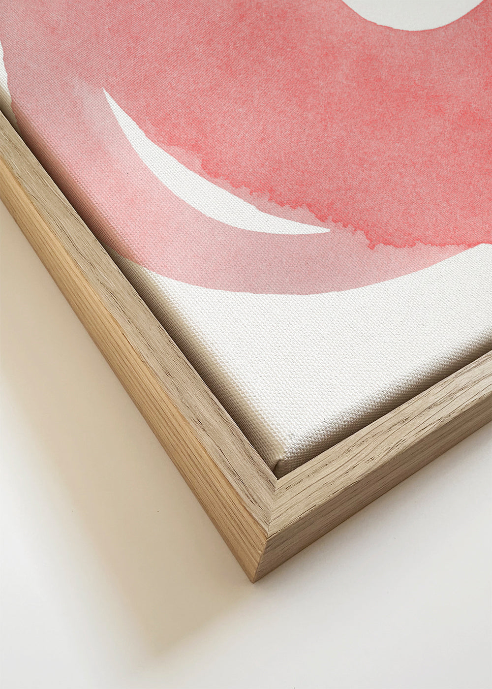 Minimalistisch roze aquarel kunstwerk