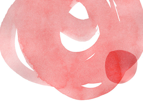 Minimalistisch roze aquarel kunstwerk