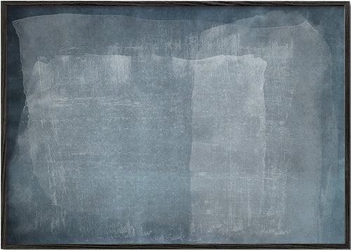 Abstract kleurvlak schilderij in blauw