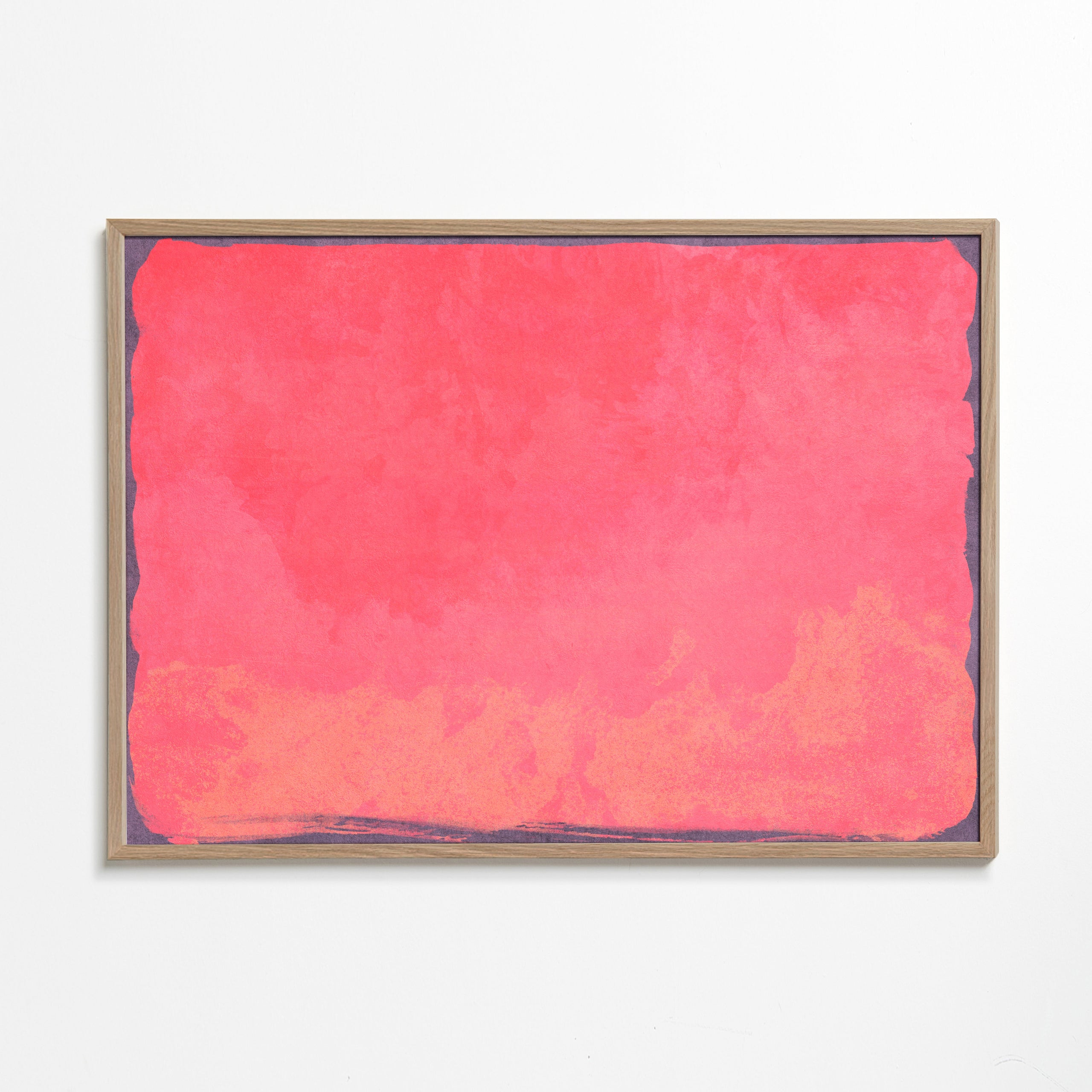 Fuchsia kleurvlak abstract werk