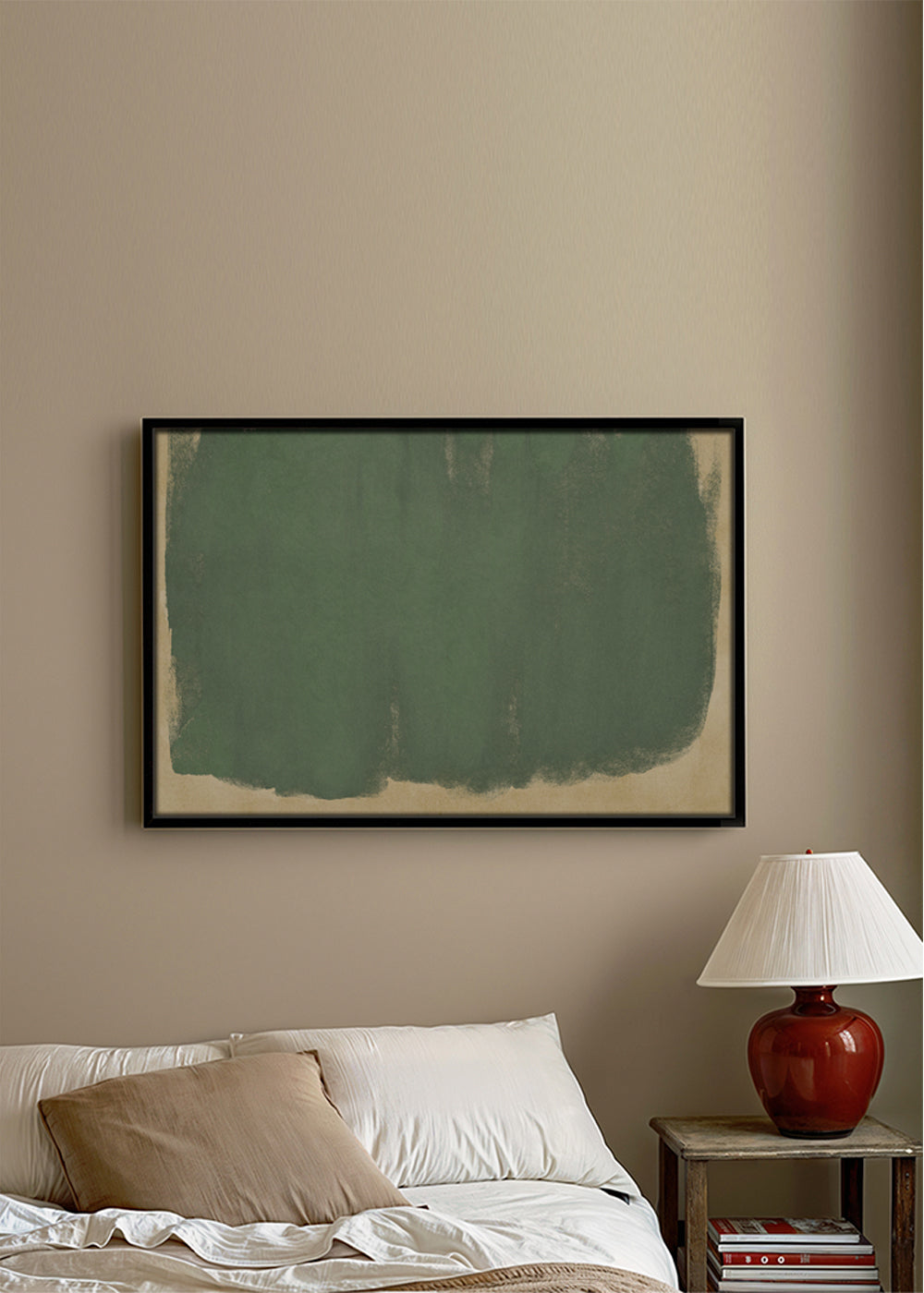 Minimalistisch groen kunstwerk