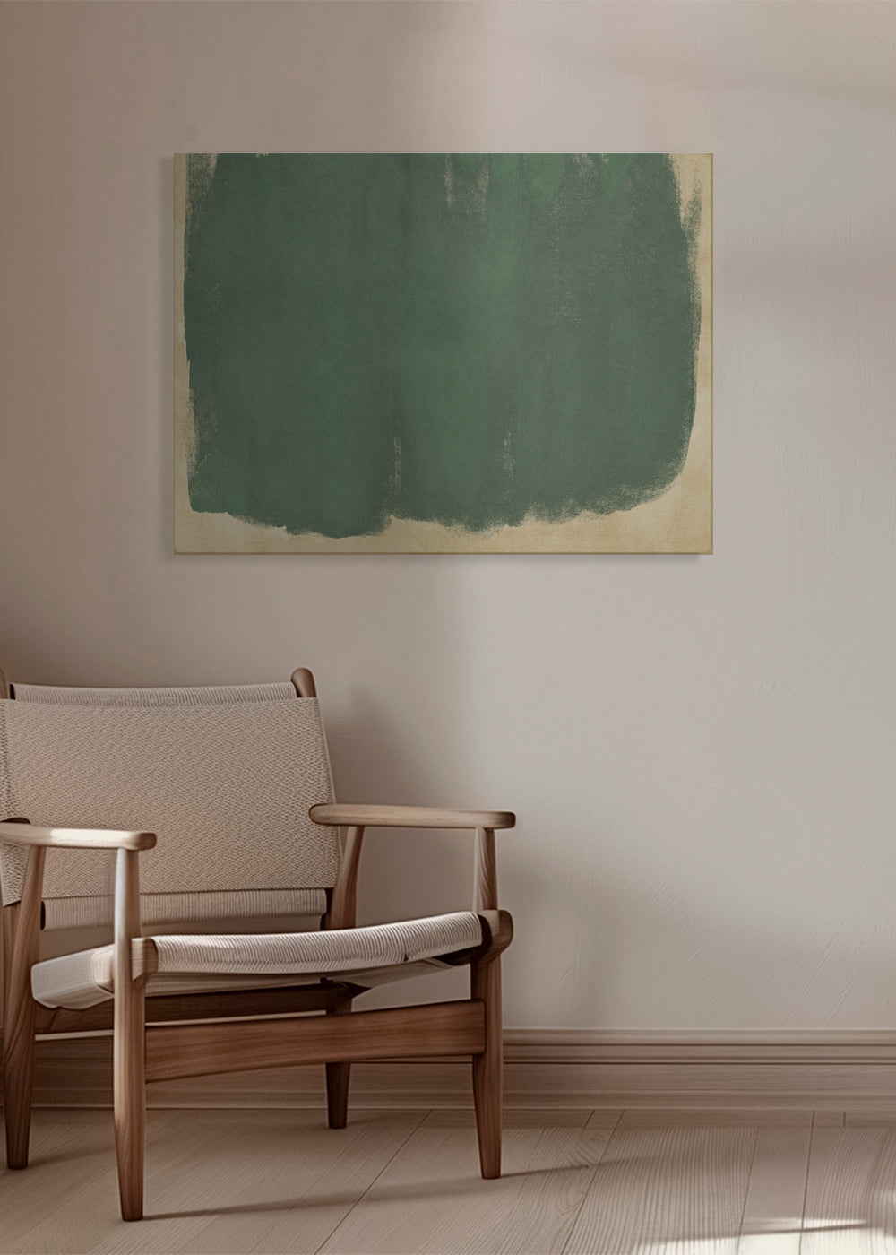 Minimalistisch groen kunstwerk