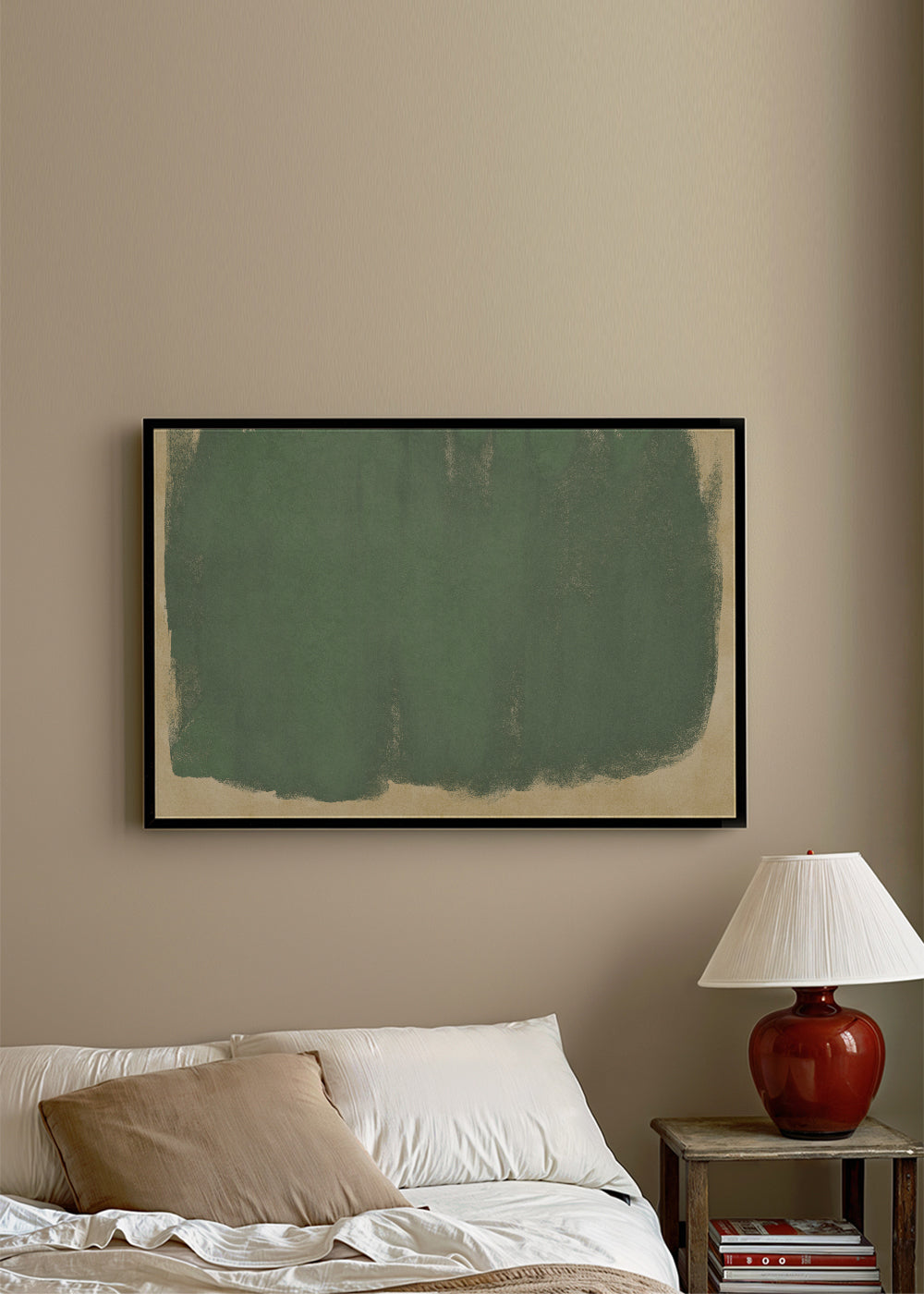 Minimalistisch groen kunstwerk