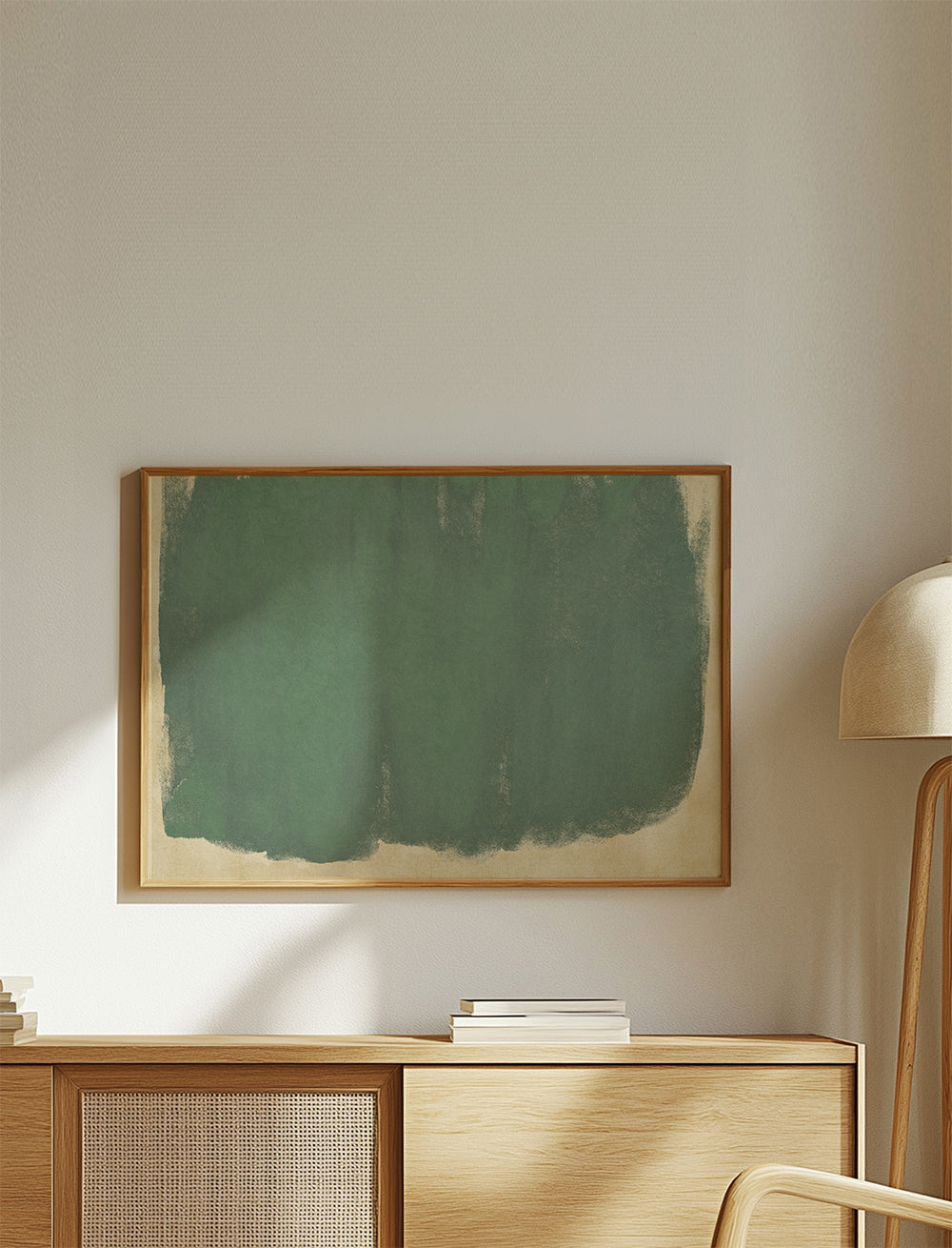 Minimalistisch groen kunstwerk