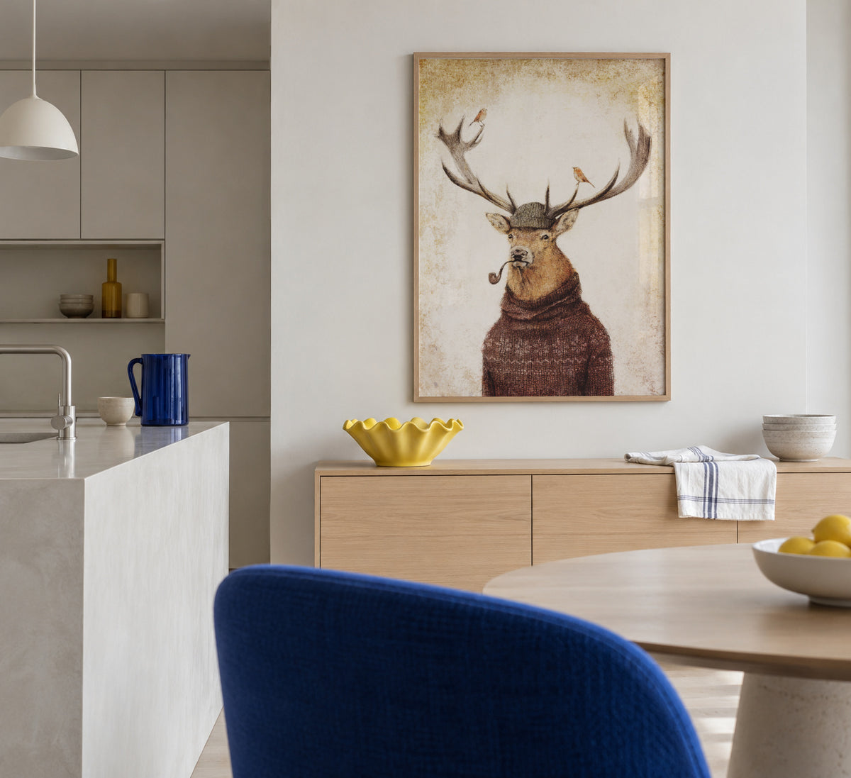 Thinking Wild - Framed poster in an interior