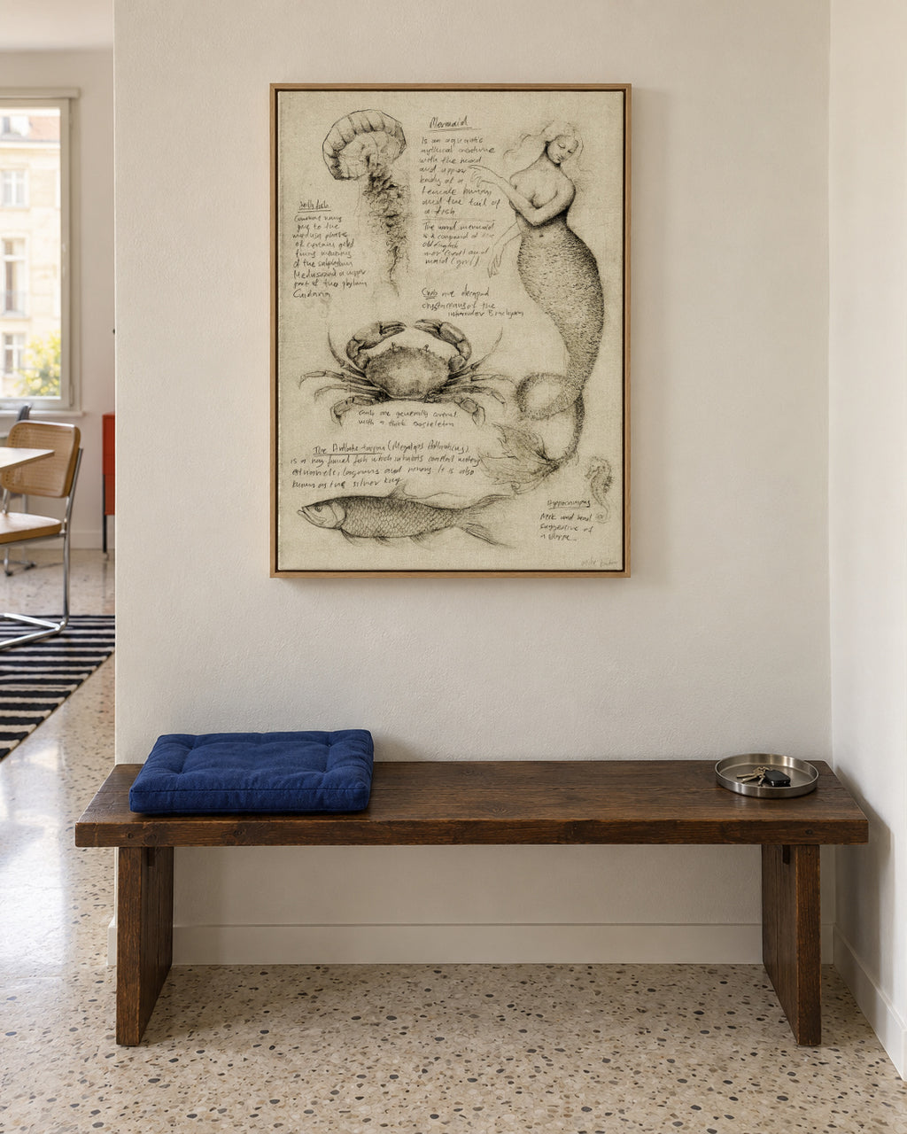 Sea Animals - Framed canvas in an interior