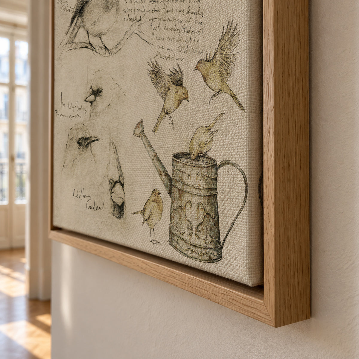 Birds - Framed canvas detail