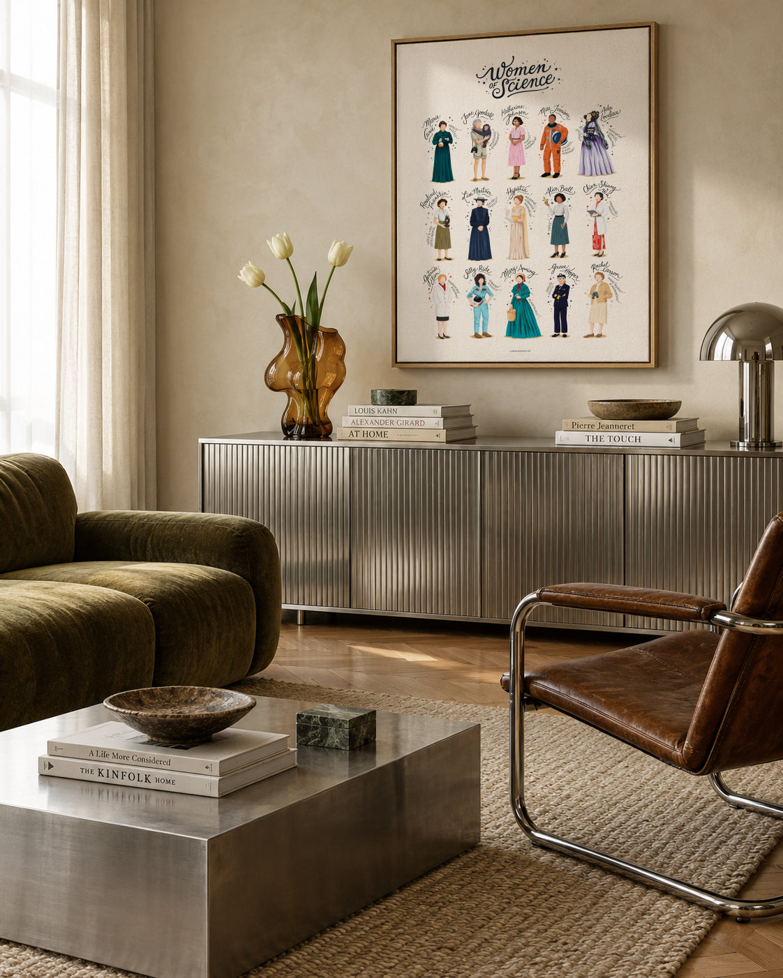 Women of Science - Framed canvas in an interior