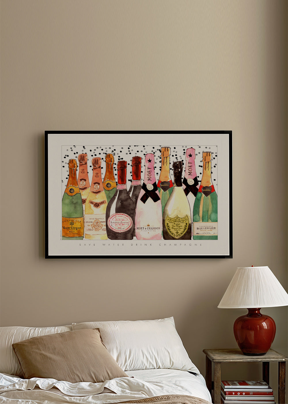 All the champagne