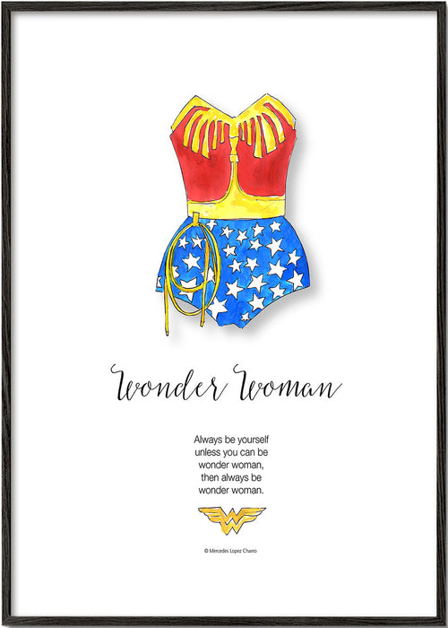 Wonder Woman aquarelillustratie