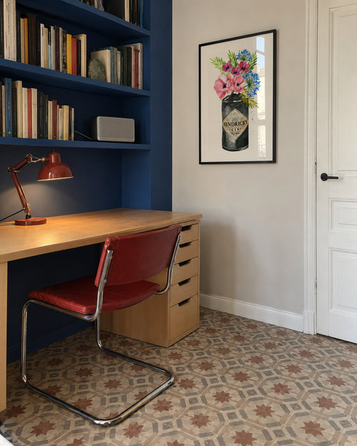 Hendrick's flowers - Framed poster in an interior