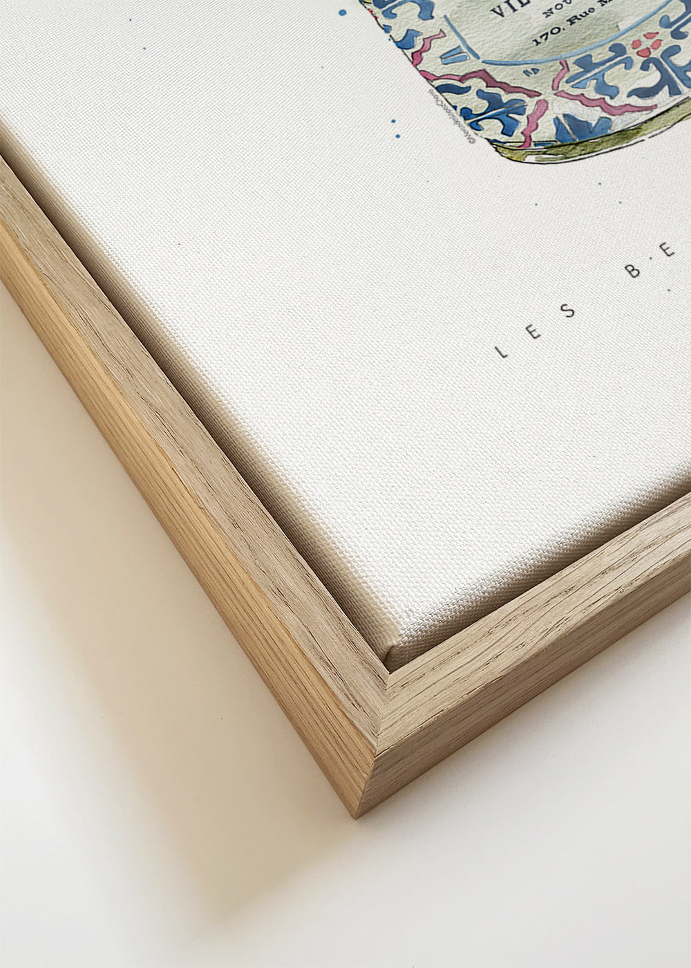 Botanische print in vintage blik met aquarelboeket