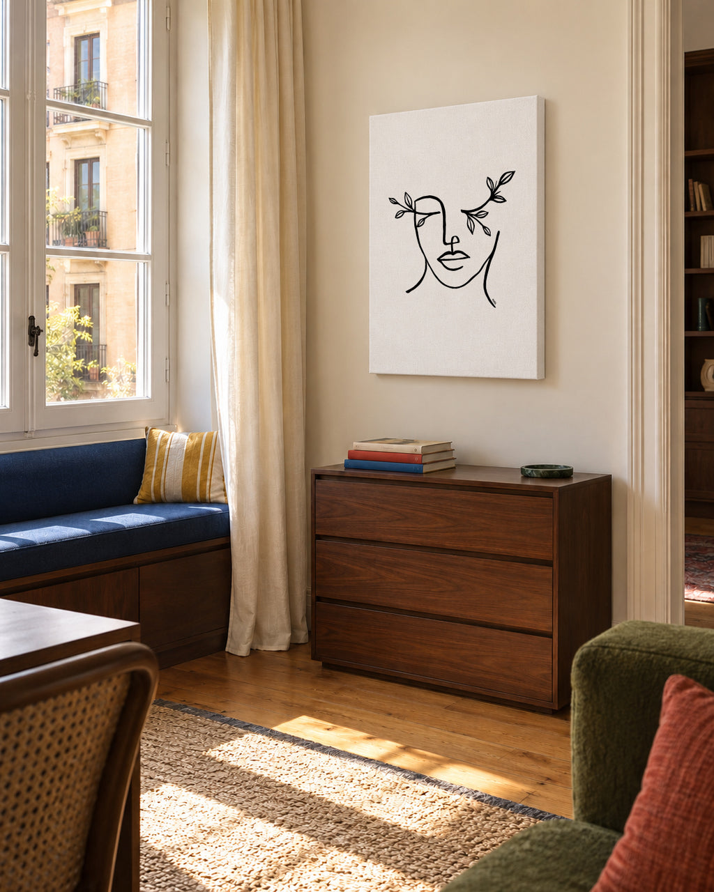 Beauty is in the eye of the beholder - Unframed canvas in an interior