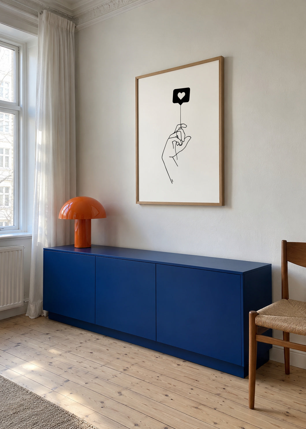 Love is in the air - Framed poster in an interior