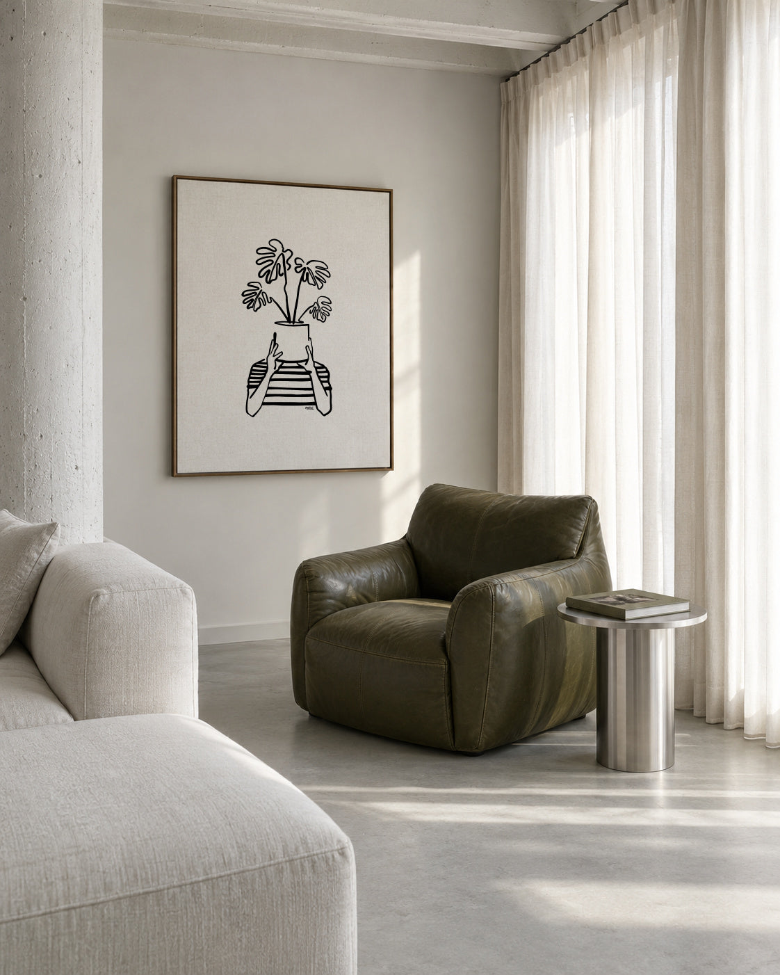 Mood plants - Framed canvas in an interior