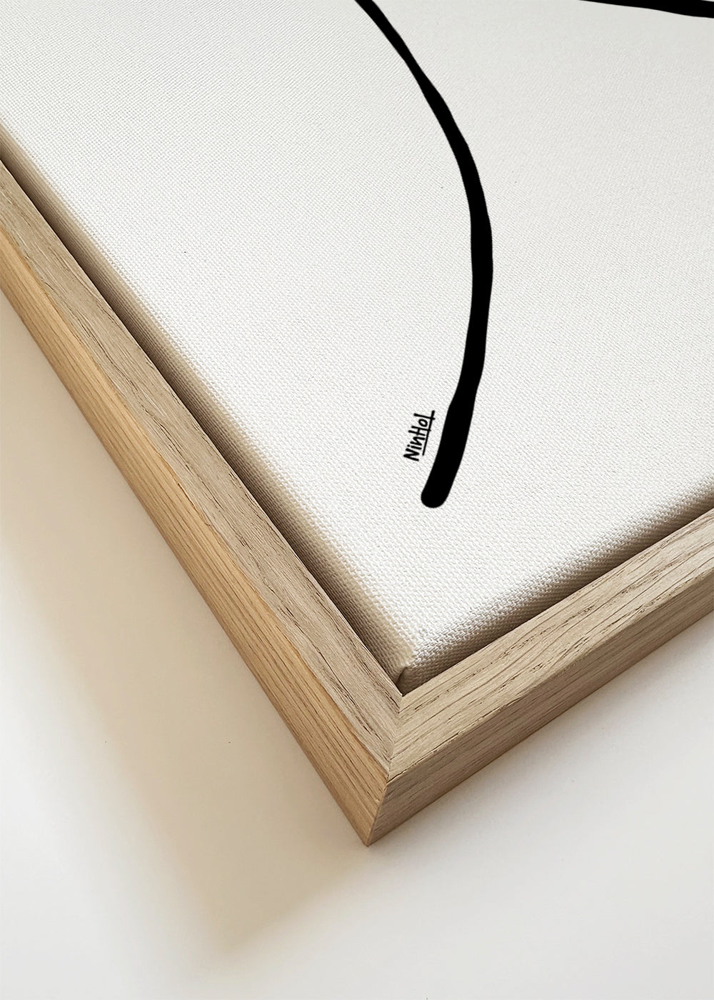 Minimalistisch gezicht illustratie met bloemwimper