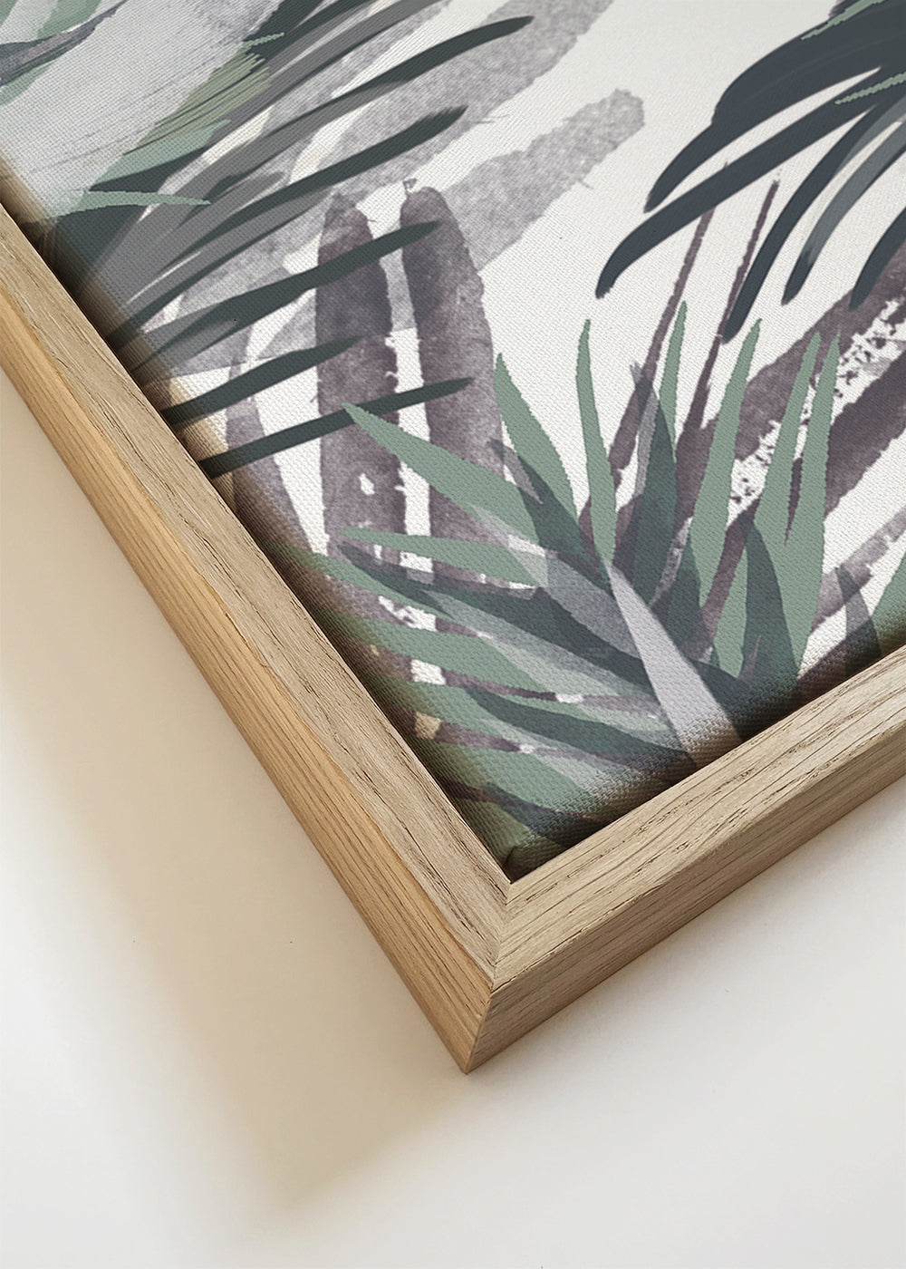 Botanische poster met palmblaaderen in aquarel