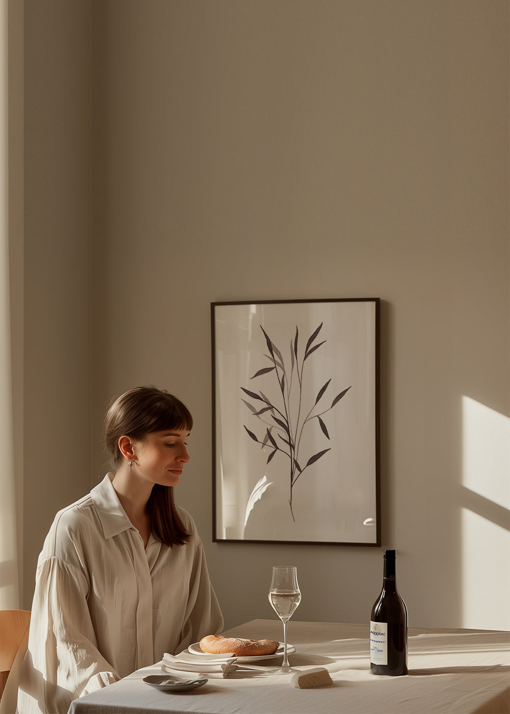 Botanische print slanke tak