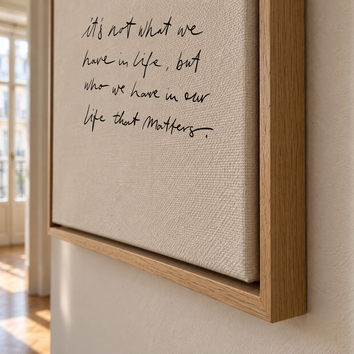 Matters - Framed canvas detail