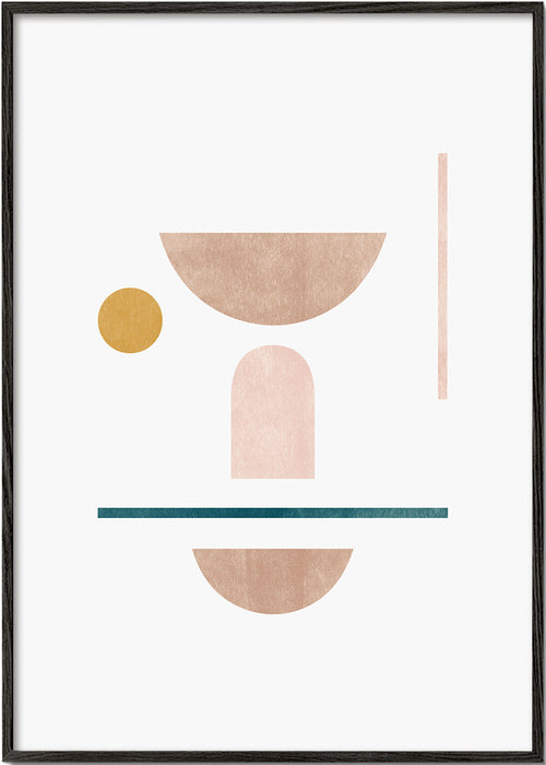 Geometrische poster met zachte vormen
