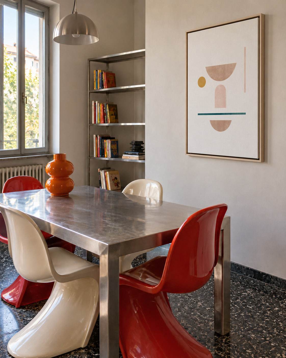 Geometric No 02 - Framed canvas in an interior